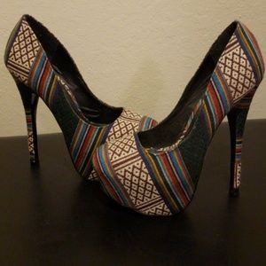 Tribal Print Heels